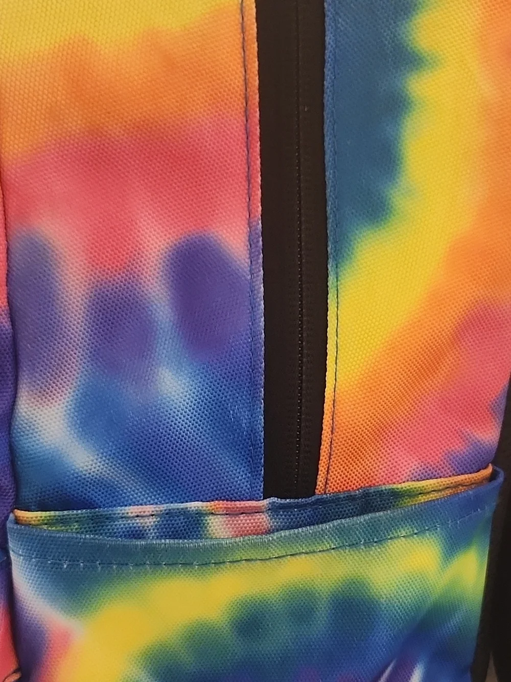 Hurley Tie-Dye Rainbow Kids Backpack - Blue Yellow Pink Orange
